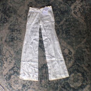 NWT Heidi Merrick White Flowy Trousers